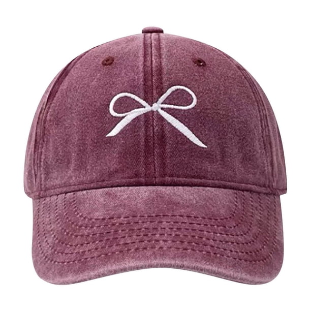 Gorra de béisbol para mujer, ajustable, clásica, baja, estampada, sin estructura, lisa, de poliéster.