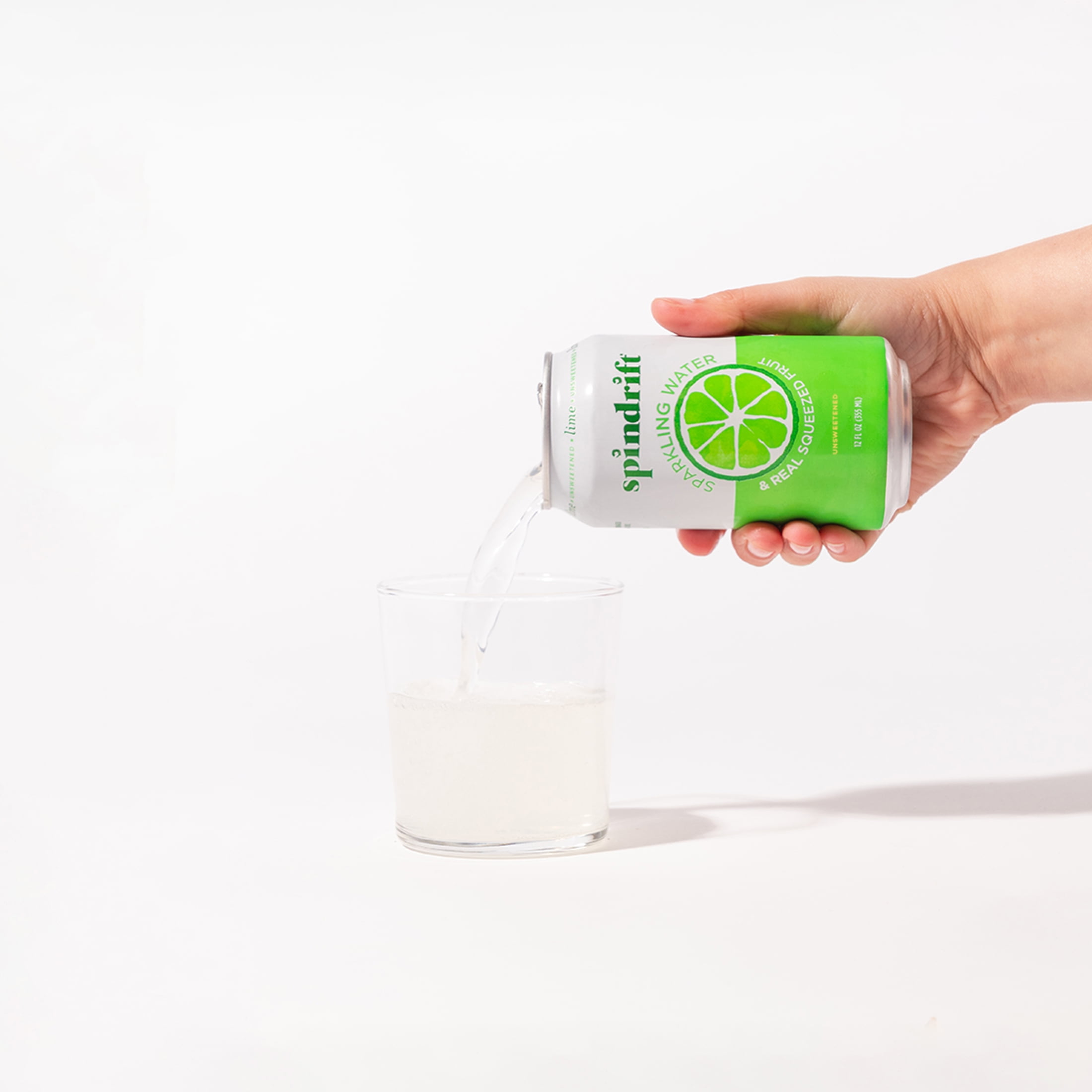 (2 pack) Spindrift Lime Unsweetened Sparkling Water with Real Squeezed Fruit, 12 fl oz, 8 Count