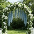 thumbnail image 4 of YoGold 10‑Piece Natural Pampas Grass – 16.9 Inch Faux Feather Reed Bouquet, Boho Home Decor for Vase (Blue), 4 of 6