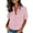 Pink, variant on zbxnLI Womens Button down Shirts Comfy Dressy Collared Blouses Tops Summer Office Work Short Sleeve Outfits Top
