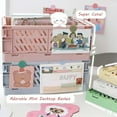 thumbnail image 4 of Small Pastel Plastic Storage Bins 2Pcs Foldable Pastel Crates Plastic Basket Colorful Storage Containers Baskets for Classroom Kitchen Office Bedroom Desktop Home Decor (Pink 5.8" x 3.8" x 2.2"), 4 of 7