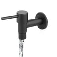 thumbnail image 3 of Grifo de Agua fría simple y rápido negro, ergonómico, grifo de acero inoxidable sus304, párrico, inodoro, balcón, cocina con proceso de, 3 of 7