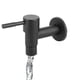 thumbnail image 3 of Grifo de Agua fría simple y rápido negro, ergonómico, grifo de acero inoxidable sus304, párrico, inodoro, balcón, cocina con proceso de, 3 of 7