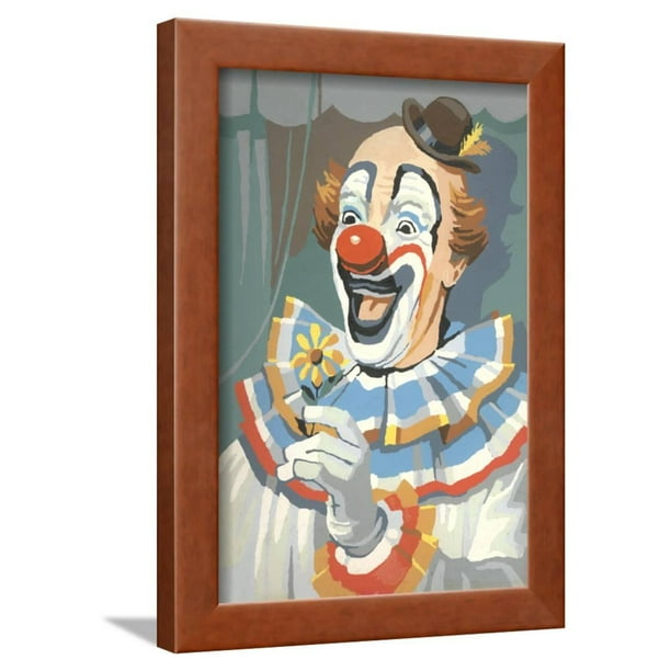 Paint By Numbers Clown Framed Print Wall Art Walmart Com Walmart Com