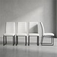 thumbnail image 6 of Ciphrias Dining Chairs Set of 4 Modern Black White PU Leather Padded Iron Legs for Kitchen Room, 6 of 7