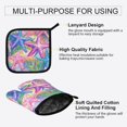 thumbnail image 3 of Yayeee Oven Mitts and Pot Holder Set of 2 Heat Resistant Kitchen Gloves Baking Hot Pad, Gradient Starfish Pattern, 3 of 5