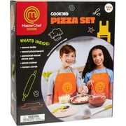 MasterChef Junior Pizza Cooking Set - 5 Pc Kit Includes Real Cookware for Kids w Recipes, Board, Roller - Make Homemade Pizza, Birthday Holiday Gifts