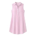 thumbnail image 6 of Sentmoon Summer Dresses Dresses 2026 Striped Print Sleeveless Lapel Regular Fit Dinner Dress for Pool and Beach Party S-XXL, 6 of 10