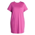 thumbnail image 5 of Terra & Sky Women's Plus Size Pocket T-Shirt Dress with Short Sleeves, Sizes 0X-5X, 5 of 5