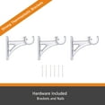 thumbnail image 6 of Kenney® Jayden 3/4" Fast Fit™ Easy Install Decorative Window Curtain Rod, 42-120", Brushed Nickel, 6 of 6