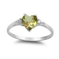 thumbnail image 2 of Hyasfey Women Ring Shiny Cubic Zirconia Inlaid Temperament Geometric Bright Luster Decoration Emerald Heart-shaped Promise Ring Fashion Jewelry for Girlfriend, 2 of 8