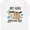 thumbnail image 4 of Inktastic My Gigi Loves Me with Sloth and Hearts Boys or Girls Long Sleeve Toddler T-Shirt, 4 of 5
