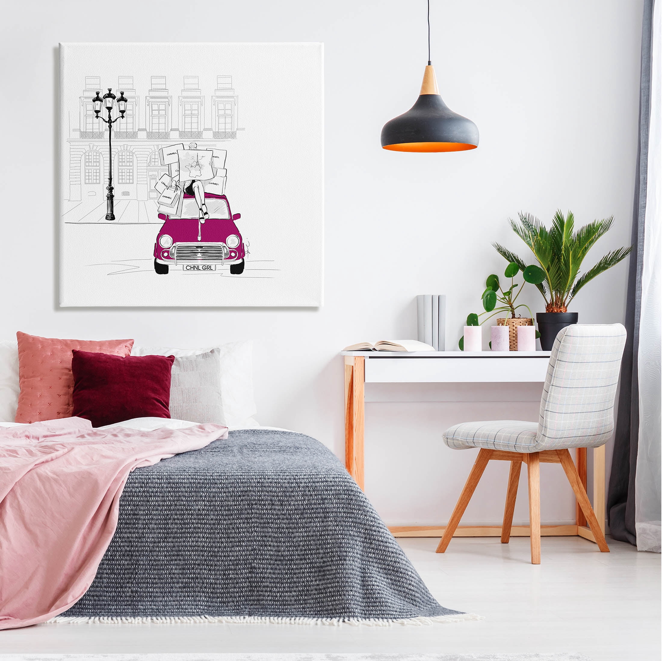 Stupell Industries Fashion Brand Shopping Town Graphic Art Gallery Wrapped Canvas Print Wall Art, Design by Alison Petrie