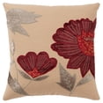 thumbnail image 3 of Cojín Rizzy Home con estampado floral rojo, 45 x 45 cm, algodón y terciopelo, 3 of 6
