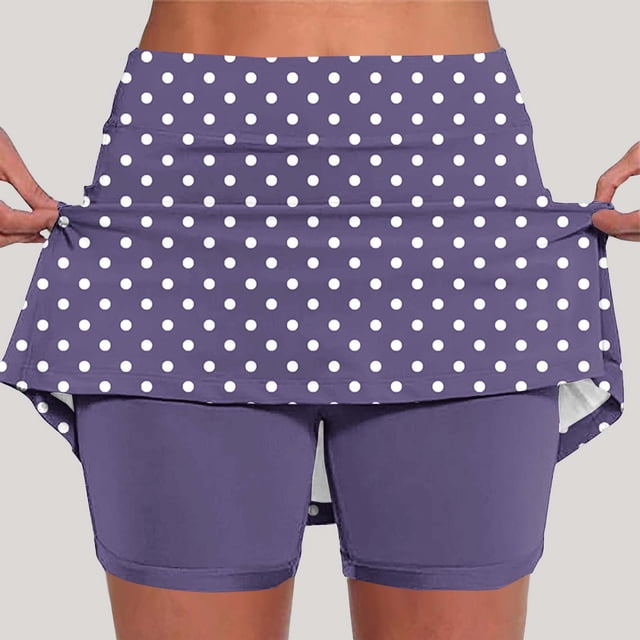 Nuoqisi Jupe-Short de Performance Active pour Femmes, Légère, Ajustée, Imprimée, pour Course, Tennis, Golf, Entraînement, Sports 2026