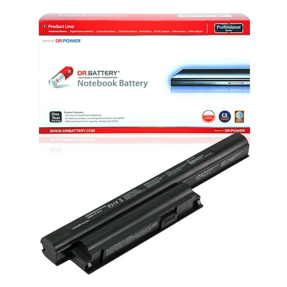 DR. BATTERY - Replacement for Sony VAIO VGN-CA / VPCCA1AFJ / VPCCA35FW / VPCCB15FGG / VPCEH24FX / VPCEH26EA / VPCEH28FJ / VPCEH3K1E / VPCEL22FX / VGP-BPL26 / VGP-BPS26 / VGP-BPS26A [11.1V / 49Wh]