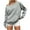 Gray, variant on Off the Shoulder Sweatshirt for Women Cotton Long Sleeve Pullover Comfy Slouchy Sweaters Loose Fit Casual Shirt Y2k Tops Casual Plain Sweatshirts with Pocket