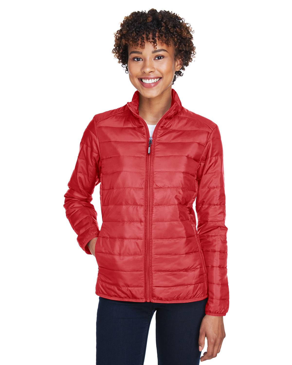 The Ash City - Core 365 Ladies' Prevail Packable Puffer Jacket - CLASSIC RED 850 - XS - image 1 of 1