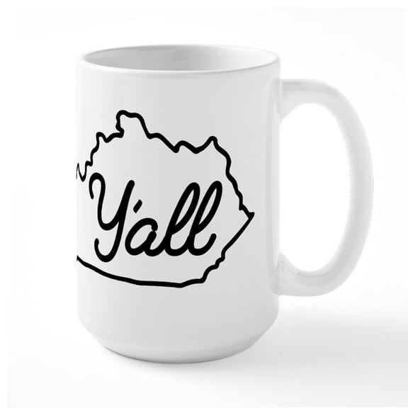 CafePress - Kentucky Y'all - 15 oz Ceramic Large White Novelty Mug