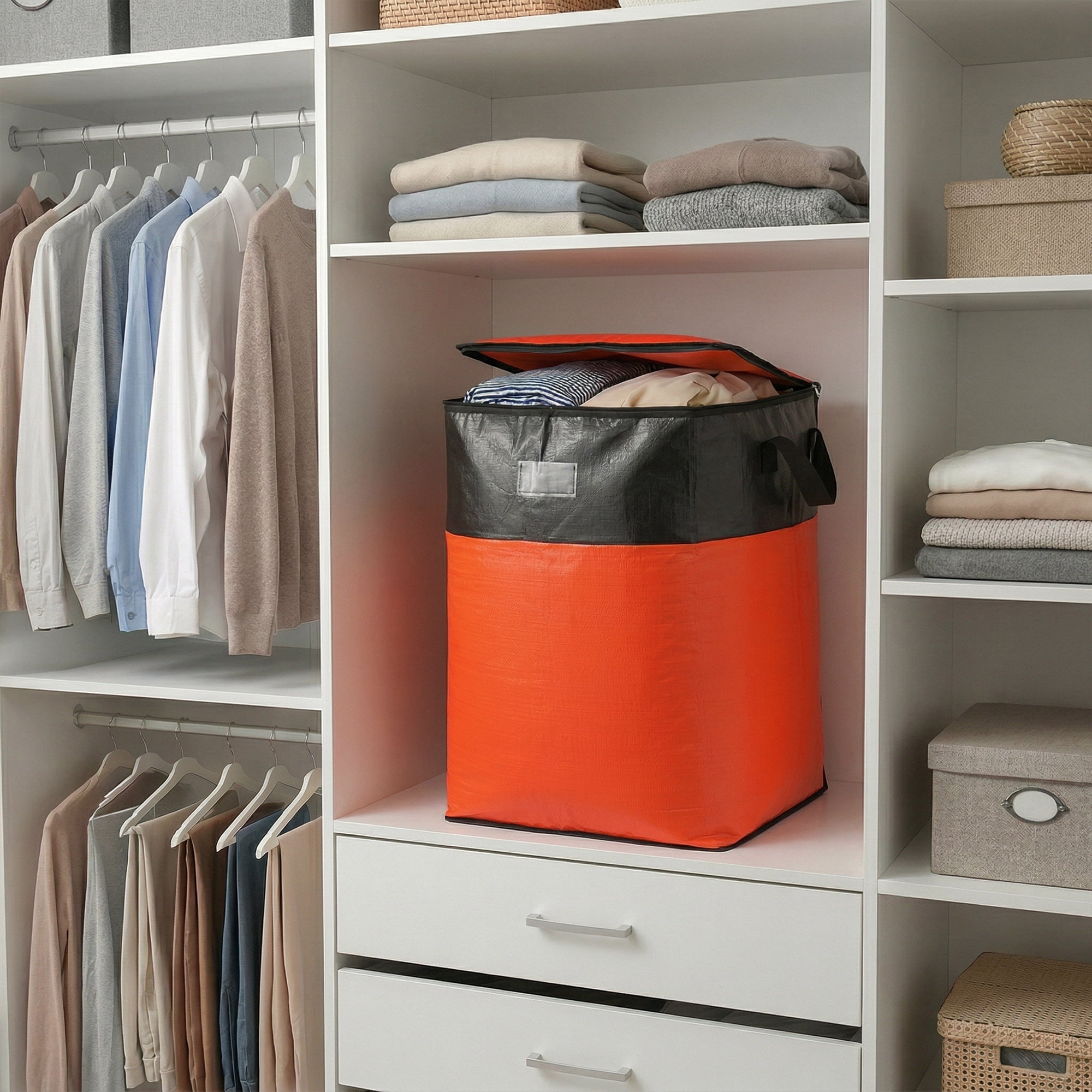 Unique Bargains Storage Bags for Organizing Closet Organizers Red 19.7"x15.7"x26"