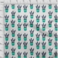 thumbnail image 4 of oneOone Viscose Jersey Turquoise Green Fabric Cactus Dress Material Fabric Print Fabric By The Yard 60 Inch Wide, 4 of 7