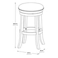 thumbnail image 2 of Backless Round Swivel Stool in Beige Fabric in White-Wash Finish 2 Pack, 2 of 8