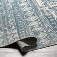 thumbnail image 6 of Hauteloom Fatsa Living Room, Bedroom Machine Washable Area Rug - Bohemian, Transitional - Blue, Gray, Light Gray - 6'7" x 9', 6 of 11