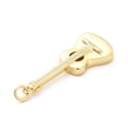 thumbnail image 3 of Rack Plating Brass Pendants Long-Lasting Plated with Jump Rings Cadmium Free & Lead Free Guitar Charm Real 18K Gold Plated 35.5x13.5x4mm Hole: 3mm ring: 5x0.9mm, 3 of 3