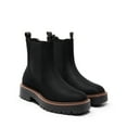 thumbnail image 4 of BURUDANI Women’s Chelsea Ankle Boots Square Toe, Low Heel, Lug Sole Platform Booties, 4 of 5