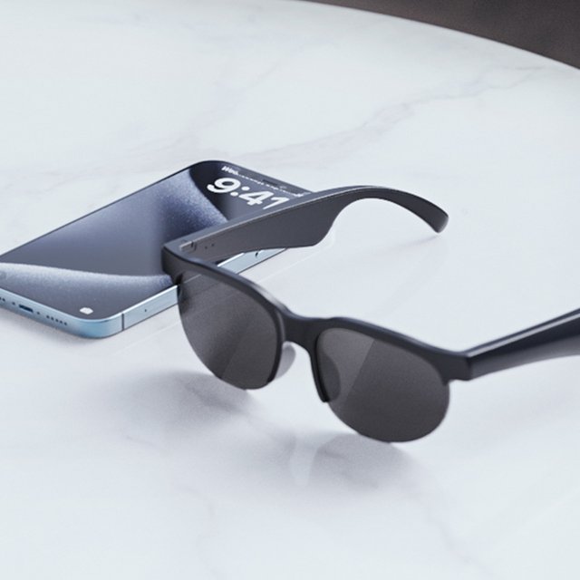 Wireless Sunglasses, Stereo Sound Smart Sunglasses Support 140 Languages for Music