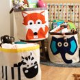 thumbnail image 2 of 3 Sprouts Canvas Kids Storage Bin, Fox & 3 Sprouts Canvas Storage Bin, Raton Laveur, 2 of 8