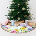 thumbnail image 5 of Spring Floral Christmas Tree Skirt 36 Inch Garden Butterfly Flowers Mat Summer Tree Decoration Spring Holiday Party Supplies Festive Rustic Farmhouse Indoor Outdoor Ornaments, 5 of 6