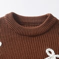 thumbnail image 7 of CAICJ98 Baby Girl Fall Clothes Knit Sweater Crewneck Pullover Sweatshirt for Infant Toddler (Coffee,3-6 Months), 7 of 7