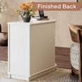thumbnail image 7 of Tribesigns 3-Drawer Wooden End Table, Modern Sofa Side Table, Narrow Chair Side Table Nightstand for Living Room, Bedroom, No Assembly Required, White(Set of 2), 7 of 7