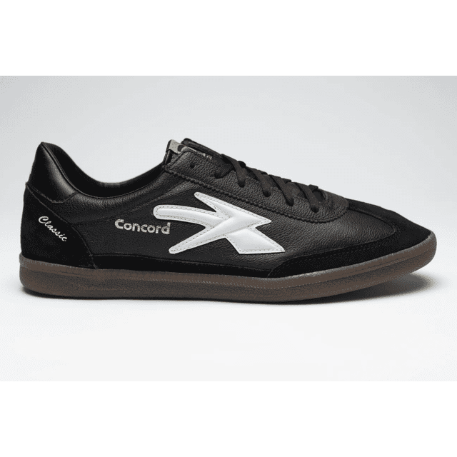 TENIS CONCORD CASUAL ICON NEGRO PIEL ESTILO CS202SN