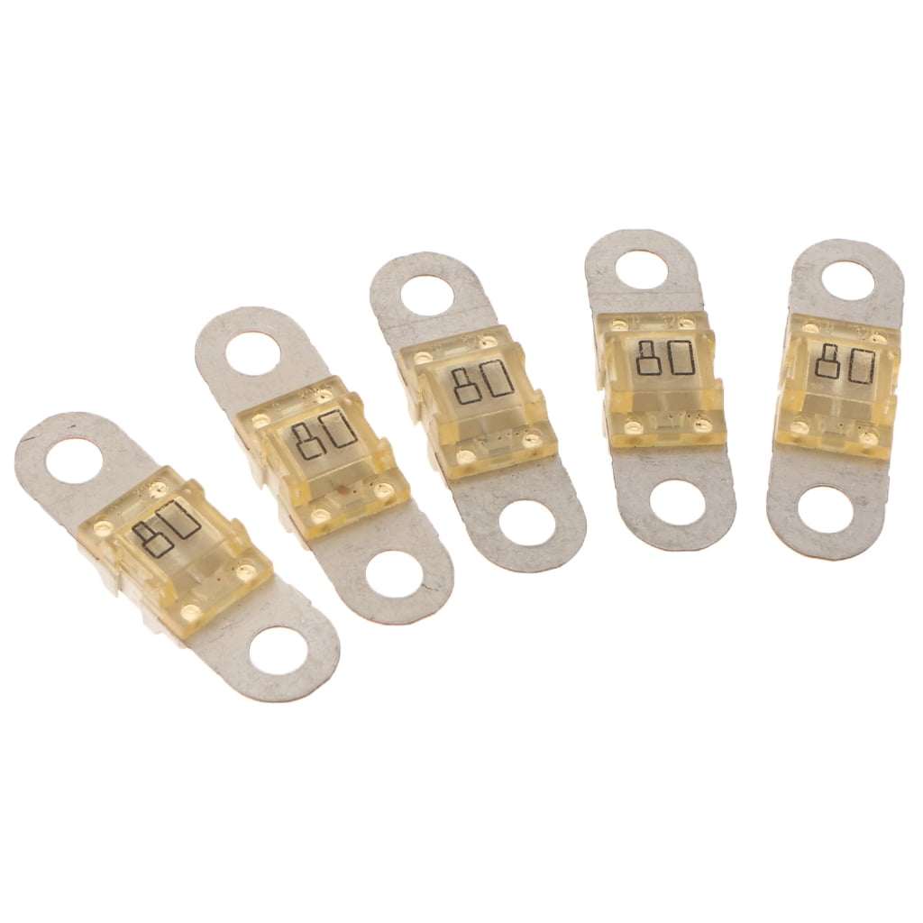Gold Plated Flat Metal Fuse 40A 32V Slow Bolt Blade ANL Fuses For Car Audio 