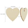 thumbnail image 3 of Nestingho 50pcs Unfinished Wooden Heart Slices with Ropes, Blank Wood Craft Ornaments for Projects and Decorations, 3 of 7