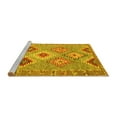 thumbnail image 2 of Ahgly Company Machine Washable Indoor Square Southwestern Yellow Country Area Rugs, 7' Square, 2 of 4