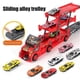 thumbnail image 2 of Car Transporter Truck Toys Mega Hauler Truck with 6 Mini Cars Three Layer Folding Vehicles Set for Kids Boys Girls, 2 of 4