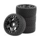 thumbnail image 3 of Juego de 4 ruedas y neumáticos RC, bujes de rueda fáciles de instalar, reemplazo modificado DIY negro, 3 of 9