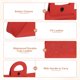 thumbnail image 3 of Bolsa de gafas con asa, estuche de cuero para gafas de sol con paño de limpieza, adecuado para hombres y mujeres (Rojo), 3 of 7