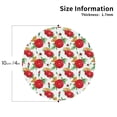 thumbnail image 2 of Lsque Rose Flowers Pattern 4" Drink Coasters Set of 4, PVC Leather Absorbent Coasters, Table Coaster Set Decorative Coffee Cup Coasters Housewarming Gift -Round Shape, 2 of 6