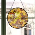thumbnail image 3 of Honeycomb Ornament Suncatcher 4 Season Colorful Window Wall Hand-Painted Glass Panel Decor Gift for Women Christmas Thanksgiving Gift, 2025, 2025, Festive Home Accent, Memorable, 3 of 6