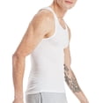 thumbnail image 3 of Camiseta sin mangas Hanes de algodón para hombre, 6 unidades, color blanco, talla M, 3 of 6