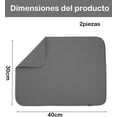 thumbnail image 2 of Tapete Escurridor de Trastes, Tapete para Trastes Absorbente, 2 Piezas, Super Absorbente para Secar Platos, Proteger Encimeras de Mármol, Uso en Cocina u Oficina, Hecho de Microfibra, 2 of 4