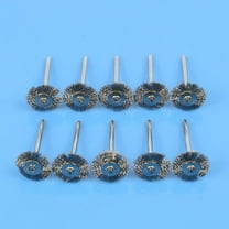 Masteelf 10 PCS Stainless Steel Wire Wheel Brush Set Derusting Polishing Wheels Abrasive Wheels for Rotary Tools
