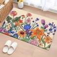 thumbnail image 3 of Watercolor Flowers Front Door Rugs 2x3 ft Plant Farmhouse Yellow Gradient Small Rug for Entryway Non Slip Washable Bathroom Door Mat Absorbent Floor Mat for Indoor Entrance, 3 of 9
