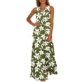 thumbnail image 2 of DISKEBUISS Women's Summer Sleeveless Dresses Fashion Print V Neck A Line Dress for Daily Casual Outing, 2 of 7