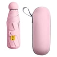 thumbnail image 2 of compacto para protección contra  de lluvia para viajes de lluvia rosa con estuche Yuyangstore miniparaguas, 2 of 8