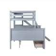 thumbnail image 6 of Bellemave Twin Over Full Bunk Bed with Slide and Storage, Wood Bunk Bed Frame with 2 Drawers & Shelves, Bunk Bed Twin Over Full for Teens Adults Dorm Small Space （Gray), 6 of 9